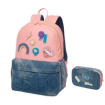 Mochila Costas Com Estojo Box Lilica Ripilica Play Patch Mochila Costas Com Estojo Box Lilica Ripilica Play Patch