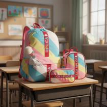 Mochila Costas Com Lancheira E Estojo Box Lilica Vibrant 2026