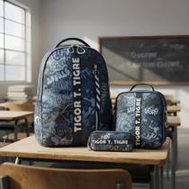 Mochila Costas Com Lancheira E Estojo Tigor Street