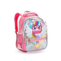 Mochila Costas Creche Unicórnio Com Asas 3D Pré Escola Mochila Costas Creche Unicórnio Com Asas 3D Pré Escola