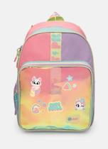 Mochila Costas Customizável Color Block Menina Puket Mochila Costas Customizável Color Block Menina Puket