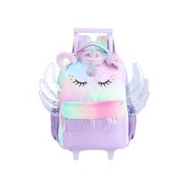 MOCHILA COSTAS E RODAS UNICÓRNIO PREMIUM IC41732 - LILÁS Lilas