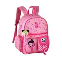 Mochila Costas Escolar 40cm Luluca Com Pompom Clio LU24615J