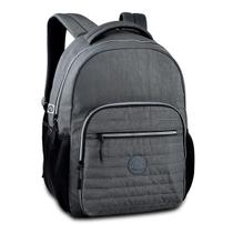 Mochila Costas Escolar Cinza Bolso P Notebook - Clio