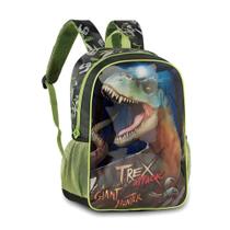 Mochila Costas Escolar Dinossauro T-Rex Attack Verde Clio