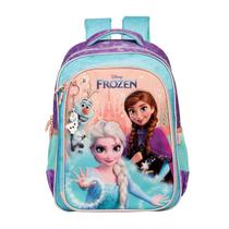 Mochila Costas Escolar Frozen Infantil com Compartimento Organizador Frontal
