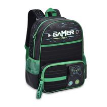 Mochila Costas Escolar Infantil Gamer Level Up Preto Clio Mochila Costas Escolar Infantil Gamer Level Up Preto Clio