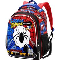 Mochila Costas Escolar Infantil Homem Aranha Spider Man Comic Book Denlex