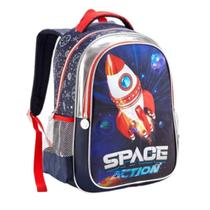 Mochila Costas Escolar Infantil Menino Foguete Nasa Astronauta Pequena Creche Denlex Mochila Costas Escolar Infantil Menino Foguete Nasa Astronauta Pequena Creche Denlex