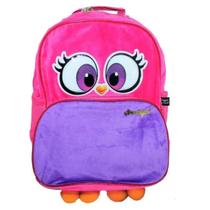 Mochila Costas Escolar Infantil Sweet Girl Pelucia Coruja Santino