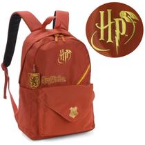 Mochila Costas Escolar Juvenil Harry Potter Hogwarts Vinho