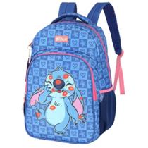 Mochila Costas Escolar Juvenil Stitch Kiss Disney Luxcel