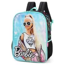 Mochila Costas Escolar Menina BarbieFashion Verde Luxcel