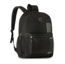 Mochila Costas Escolar Sport Preta Listra Clio Style MF23049 Mochila Costas Escolar Sport Preta Listra Clio Style MF23049