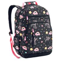 Mochila Costas Feminina Escolar Infantil Juvenil Backpack Good Vibes Unicórnio Denlex Mochila Costas Feminina Escolar Infantil Juvenil Backpack Good Vibes Unicórnio Denlex