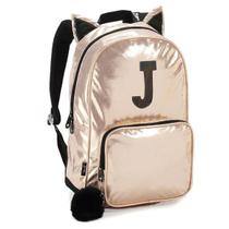 Mochila Costas Feminina Menina Juvenil Just Denlex Letra J Mochila Costas Feminina Menina Juvenil Just Denlex Letra J