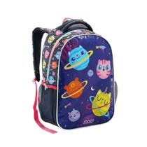 Mochila Costas Galaxia Gatinho Unicórnio Escolar Infantil