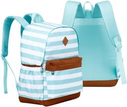 Mochila Costas Grande Bolsa Escolar Listras Reforçada Menina