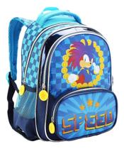 Mochila Costas Grande Escolar Menino Infantil Sonic Tails Game Denlex Mochila Costas Grande Escolar Menino Infantil Sonic Tails Game Denlex