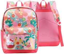 Mochila Costas Hello Kitty Bolsa Escolar Feminina Mala Rosa