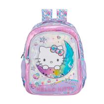 Mochila Costas Hello Kitty Infantil Meninas Estrela Escolar Cor:Lilás