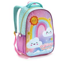 Mochila costas Infantil arco iris menina tons pastel Mochila costas Infantil arco iris menina tons pastel
