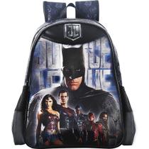 Mochila Costas Infantil Batman Superman Mulher Maravilha Aquaman Liga Da Justiça Preta Xeryus