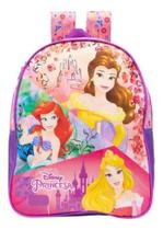 Mochila Costas Infantil Disney Princesas Rosa 14 - Xeryus