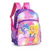 Mochila Costas Infantil Escolar Barbie Unicórnio Fantasia