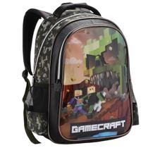 Mochila Costas Infantil Escolar Grande Gamecraft Zumbi Mochila Costas Infantil Escolar Grande Gamecraft Zumbi