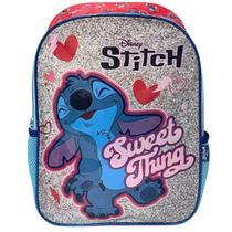 Mochila Costas Infantil Escolar Grande Lillo Stitch Rosa