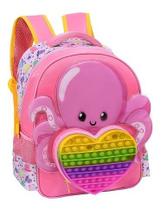 Mochila Costas Infantil Escolar Meninas Polvo Pop It Grande