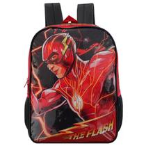 Mochila Costas Infantil Escolar Menino Liga Da Justiça The Flash Dc Comics Preto Luxcel