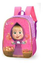 Mochila Costas Infantil Masha E O Urso - Pink