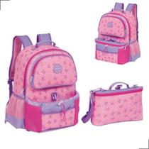 Mochila Costas Infantil Menina Lancheira Térmica Grande Porta Garrafa Escolar Bolsa Passeio Feminina Mochila Costas Infantil Menina Lancheira Térmica Grande Porta Garrafa Escolar Bolsa Passeio Feminina