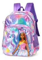 Mochila Costas Infantil Original Barbie Princesa Unicórnio