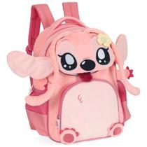 Mochila Costas Infantil Pelucia Angel Stitch Luxcel Rosa Mochila Costas Infantil Pelucia Angel Stitch Luxcel Rosa