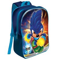 Mochila Costas Infantil Sonik Guerreiro Azul Escola Creche