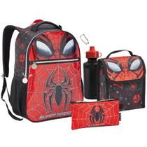 Mochila costas Infantil Super Spider Kit 5 peças MI42092