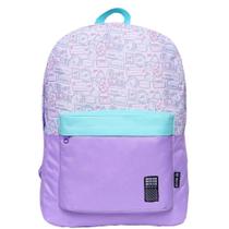 Mochila Costas Juvenil Basic Travel Lilás Detalhes Azul Ref.BPG32254 Winth