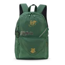 Mochila Costas Juvenil Casas De Hogwarts Harry Potter Verde