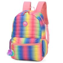 Mochila Costas Juvenil Escolar Notebook Arco Iris Up4You