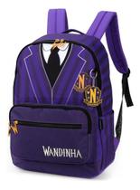 Mochila Costas Juvenil Feminina Wandinha Addams Luxcel