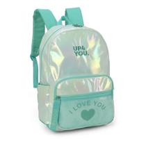 Mochila Costas Juvenil Luxo Up4You I Love You Brilho VERDE - Luxcel Mochila Costas Juvenil Luxo Up4You I Love You Brilho VERDE - Luxcel