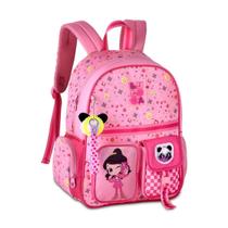 Mochila Costas Luluca Bolsa Escolar Infantil Feminina - Rosa