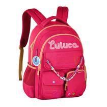 Mochila Costas Luluca Meninas Panda Juvenil Escolar Rosa