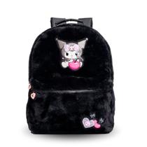 Mochila Costas Peluciada Kuromi Hello Kitty Meninas Escolar Mochila Costas Peluciada Kuromi Hello Kitty Meninas Escolar