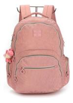 Mochila Costas Porta Notebook Crinkle Tactel Up4You - Nude