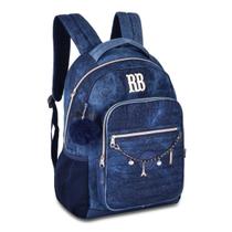 Mochila Costas Rebecca Bonbon Jeans Juvenil Meninas - Azul