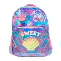 Mochila Costas Sereia Sweet Degradê Fenix Escolar Infantil Mochila Costas Sereia Sweet Degradê Fenix Escolar Infantil